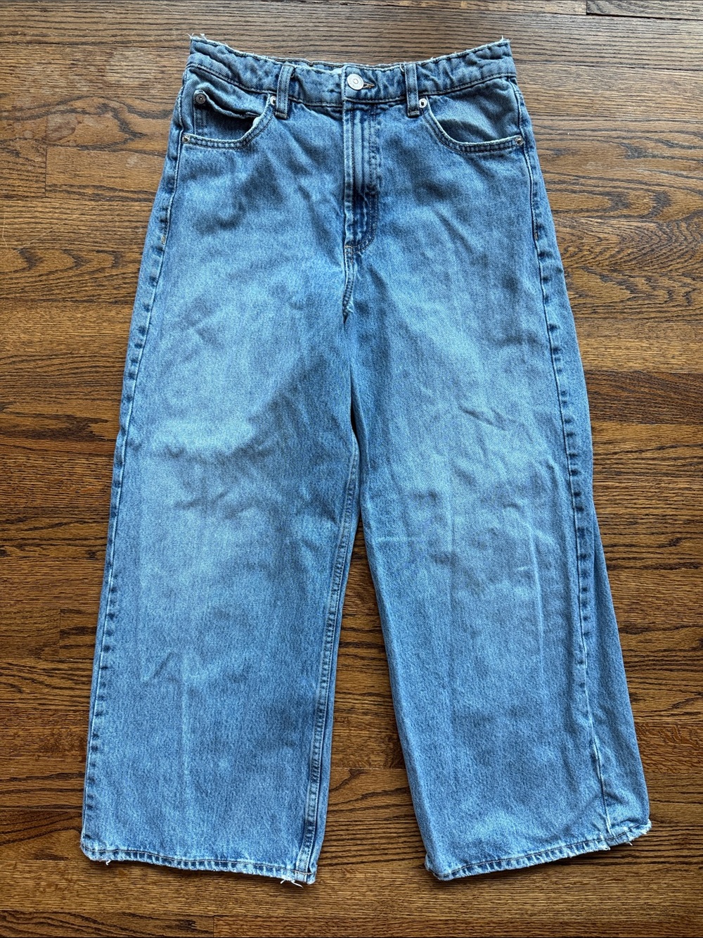 Zara Women’s 6 Blue Wide-Leg High-Rise Jeans
